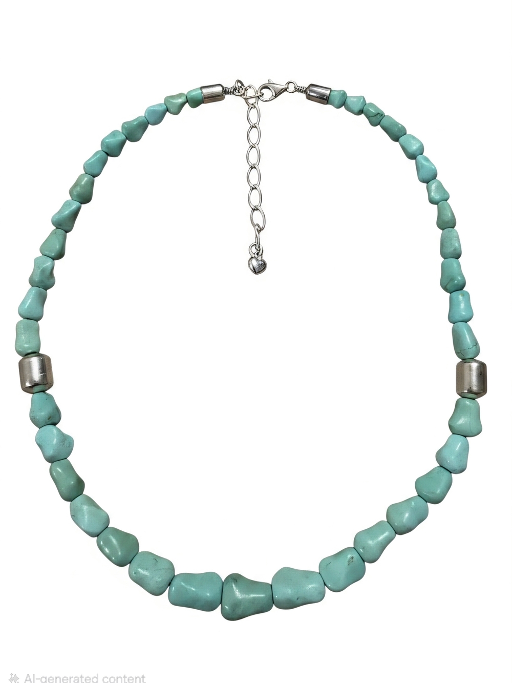 Jay King .925 Turquoise Nugget Necklace with Silver Accents